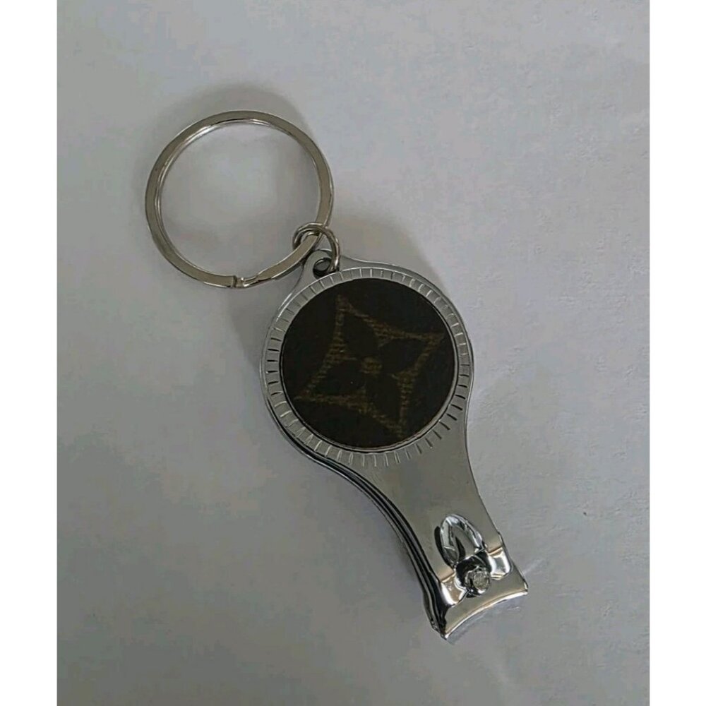 Upcycled Louis Vuitton Nail Clippers Bag Charm Keychain Bottle Opener